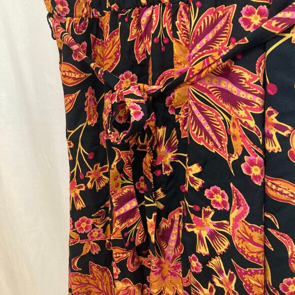 NWT CeCe Beachy Romance High Tide Wrap Short Sleeve Black Red Midi Maxi Dress - Picture 7 of 11